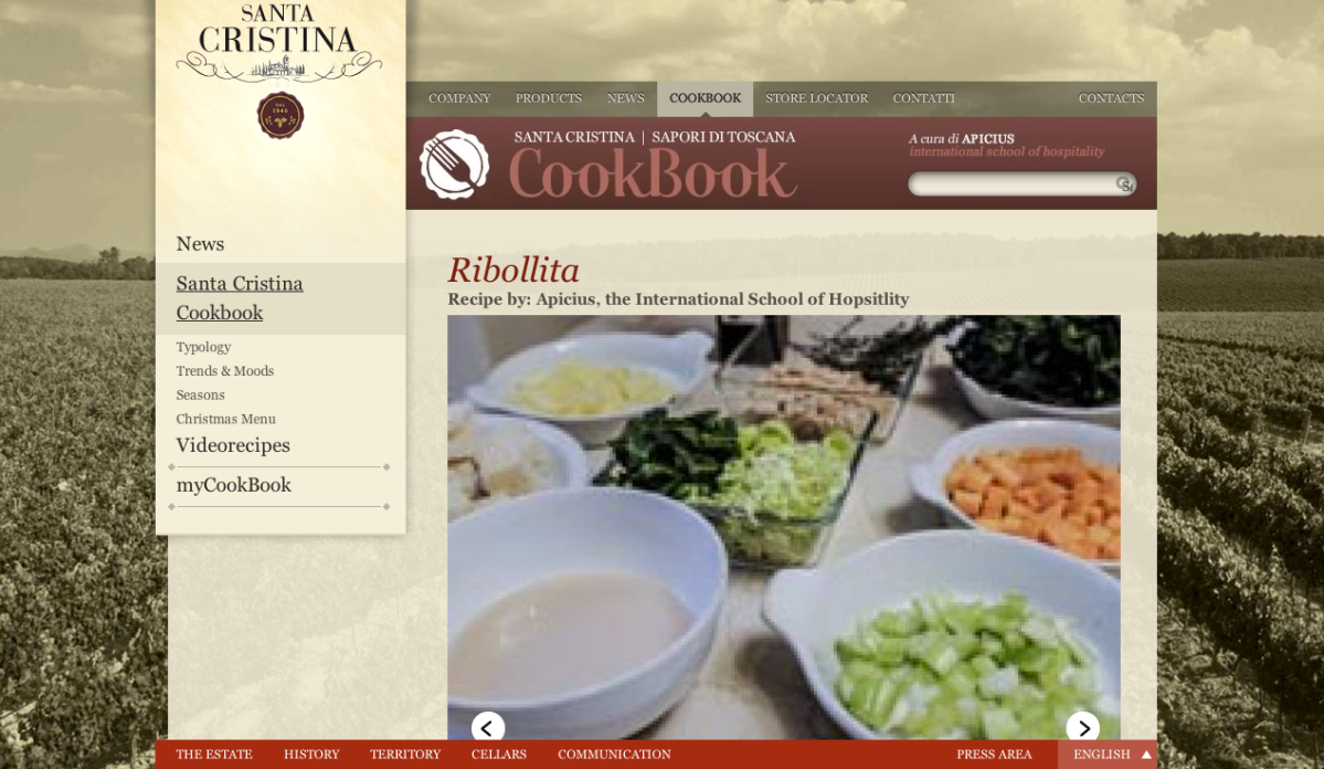 Ribollita recipe on the S. Cristina Cookbook homepage